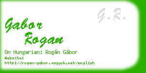 gabor rogan business card